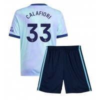 Echipament fotbal Arsenal Riccardo Calafiori #33 Tricou Treilea 2024-25 pentru copii maneca scurta (+ Pantaloni scurti)